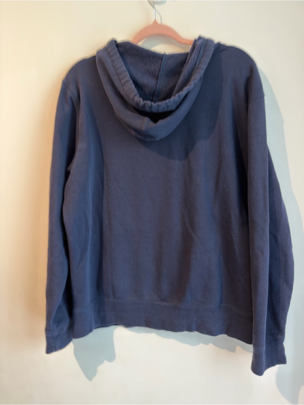 GAP Navy Full-Zip Hooded Sweatshirt with White Logo - Picture 3 of 3